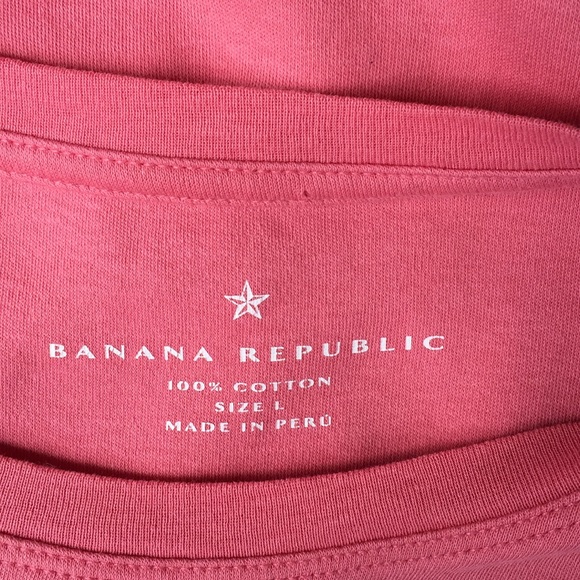 Banana Republic Top Dusty Rose Scoop Neck Short Sleeve Large - Picture 4 of 5
